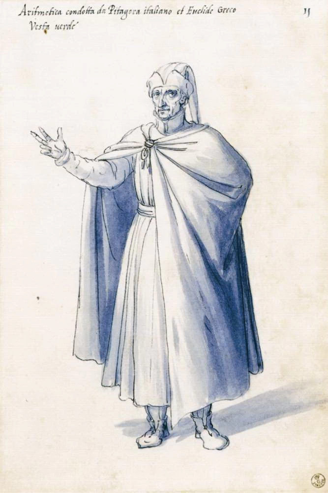 Costume della figura allegorica, l'Aritmetica - Uffizi, Firenze
